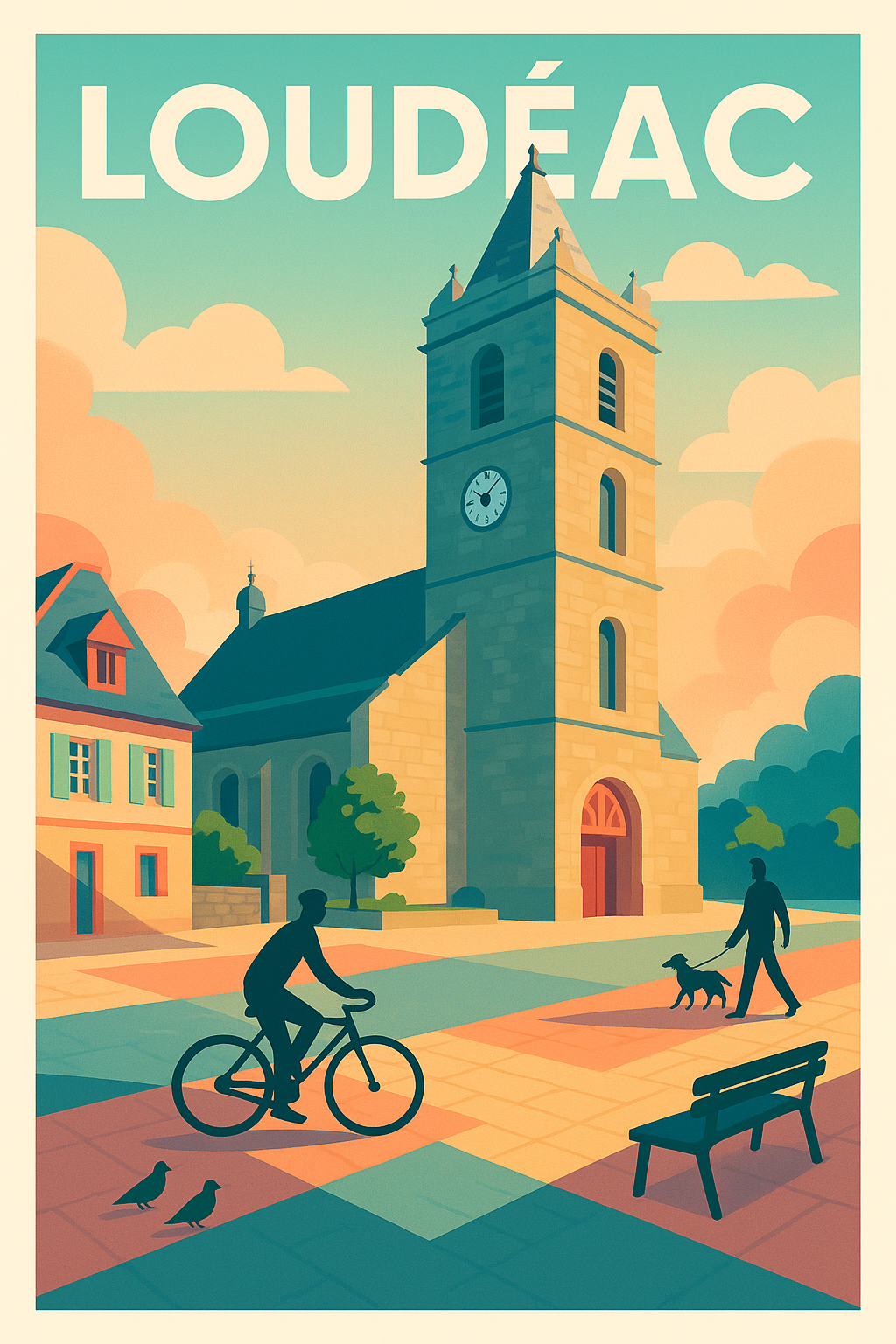 Affiche de Loudéac - Charme et sérénité au cœur de la Bretagne