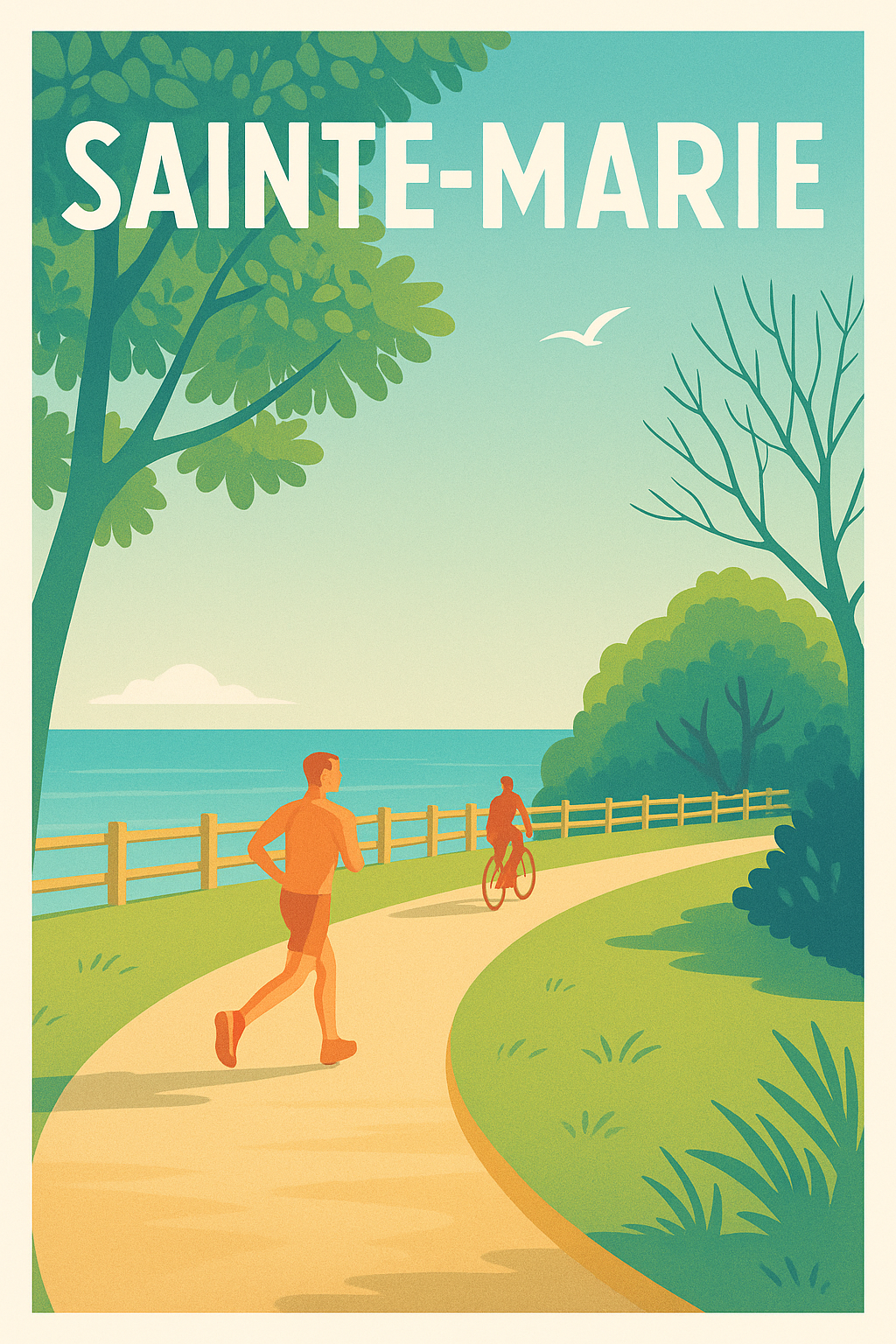 Affiche Sainte-Marie — Évasion et nature en bord de mer · poster d'art de Sainte-Marie