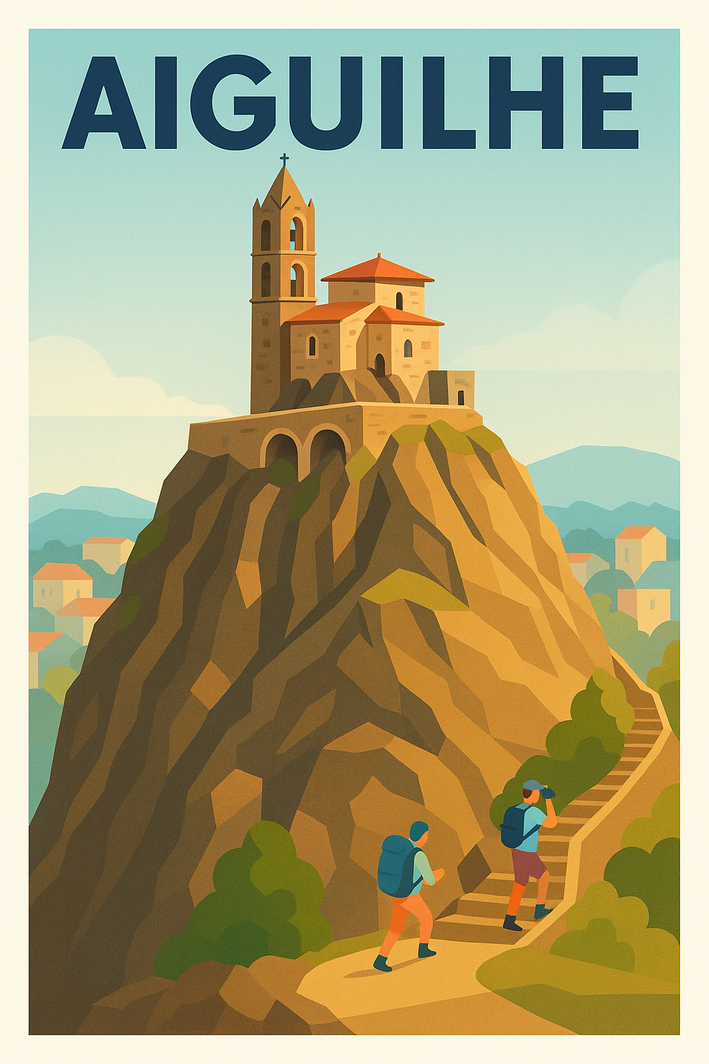 Affiche de Aiguilhe - L'ascension emblématique du rocher