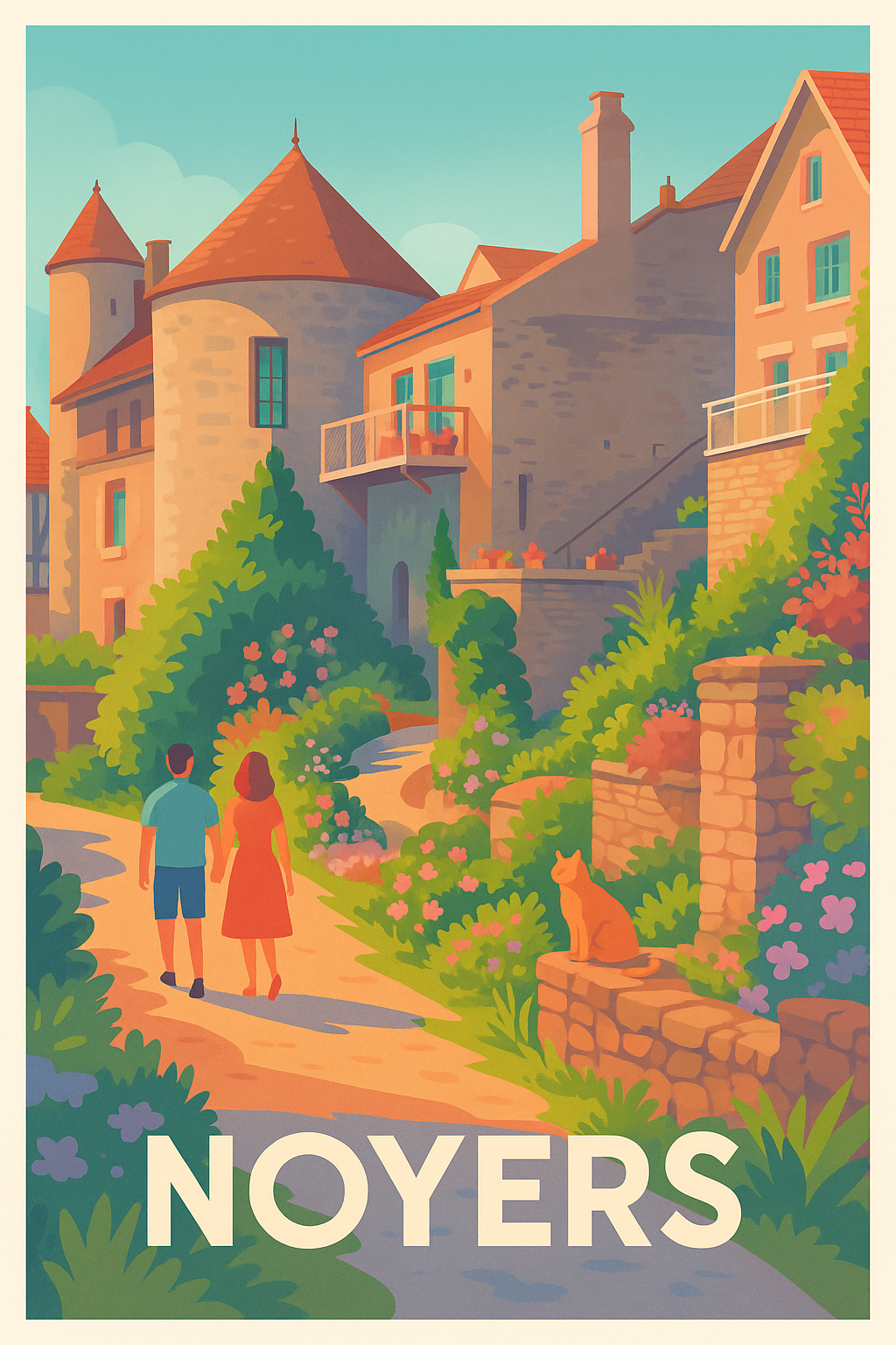 Affiche Noyers — Charme bucolique et douceur de vivre · poster d'art de Noyers