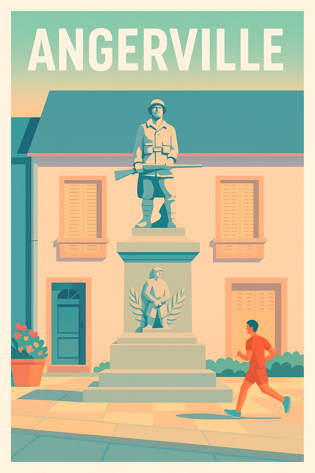 Affiche de Angerville - Le charme paisible du monument historique