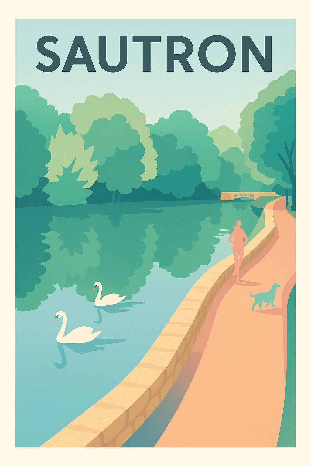 Affiche de Sautron - Promenade paisible au bord de l'eau