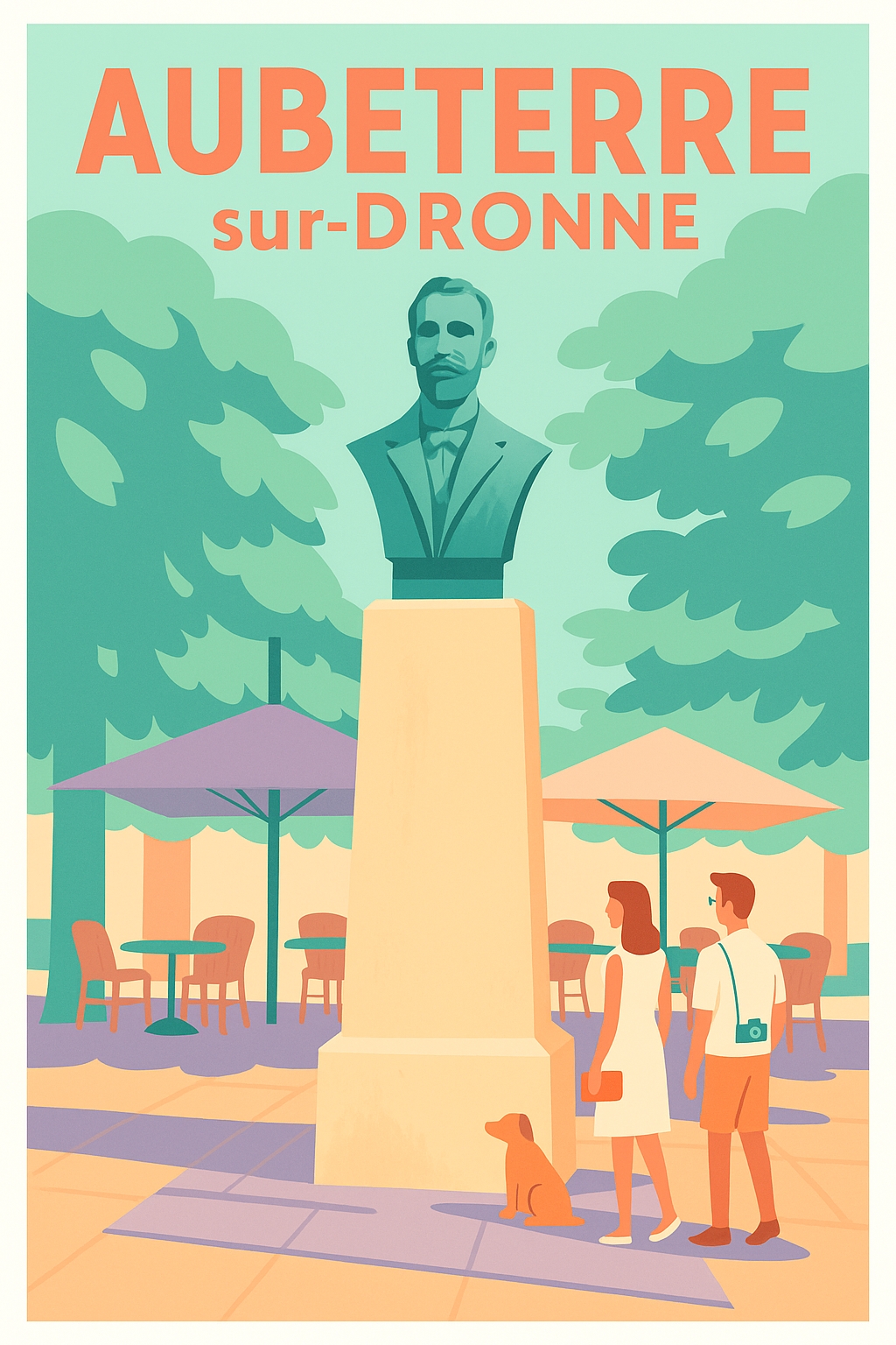 Affiche de Aubeterre-sur-Dronne - L'élégance paisible d'un village de charme