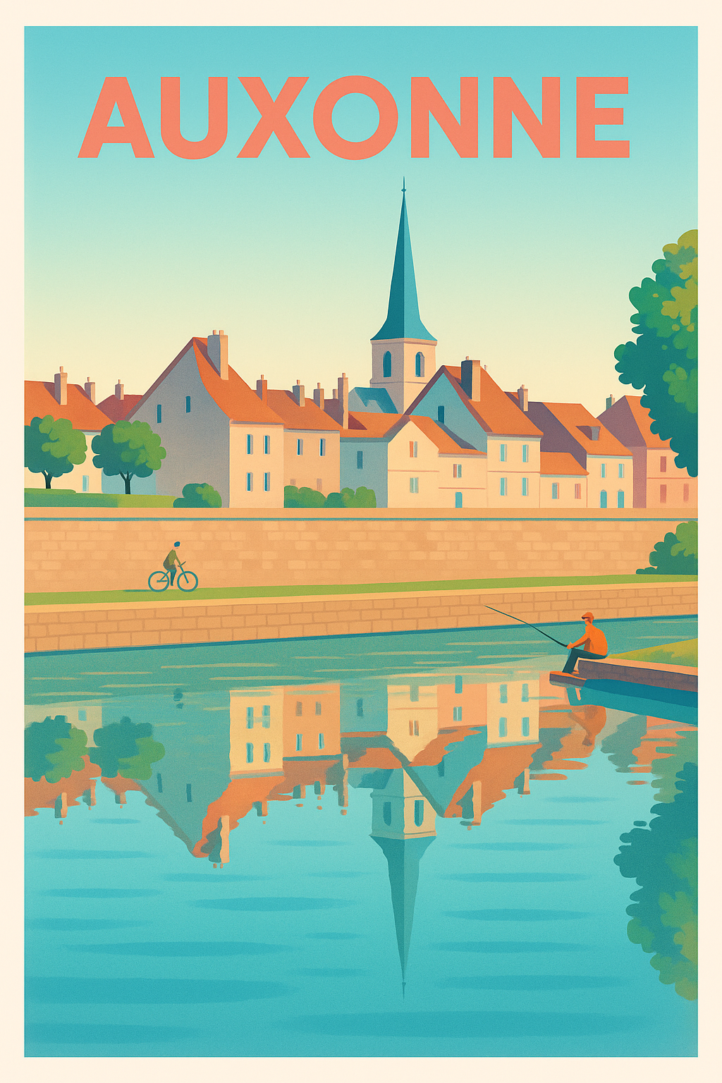 Affiche de Auxonne - Charme paisible au bord de l'eau