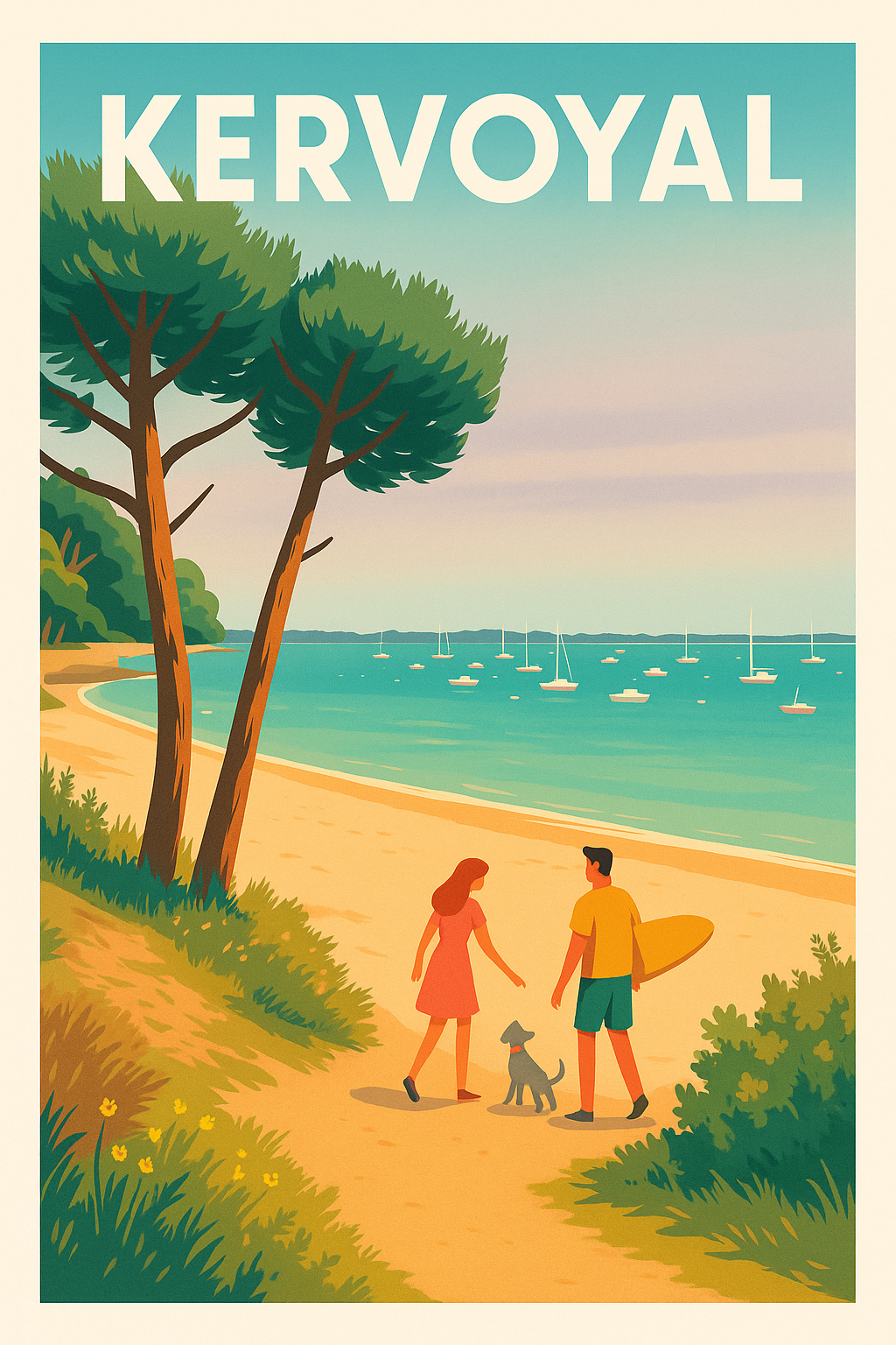Affiche Kervoyal — Escapade nature au bord de la mer · poster d'art de Kervoyal