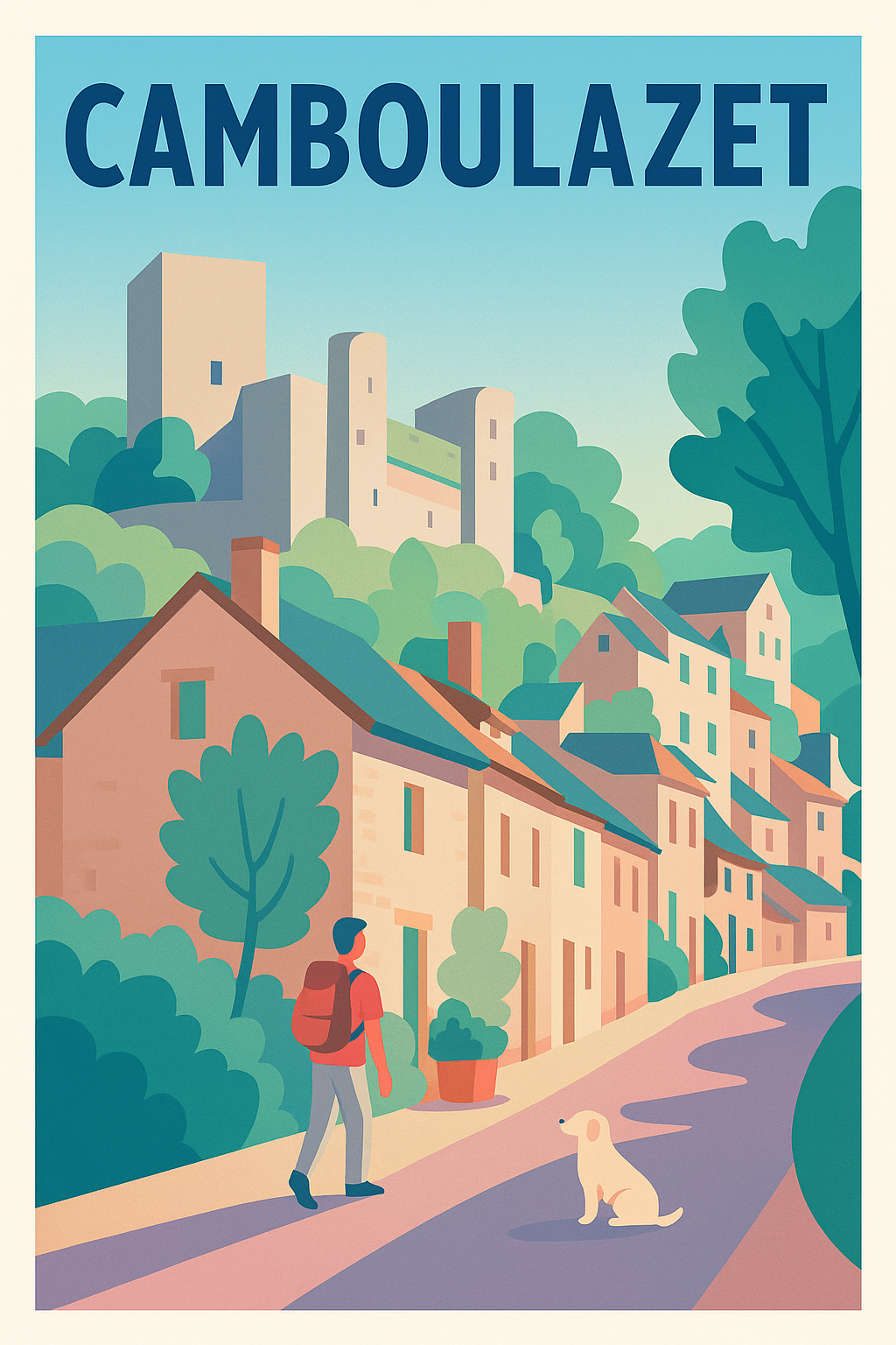 Affiche Camboulazet — Promenade bucolique au cœur du village · poster d'art de Camboulazet