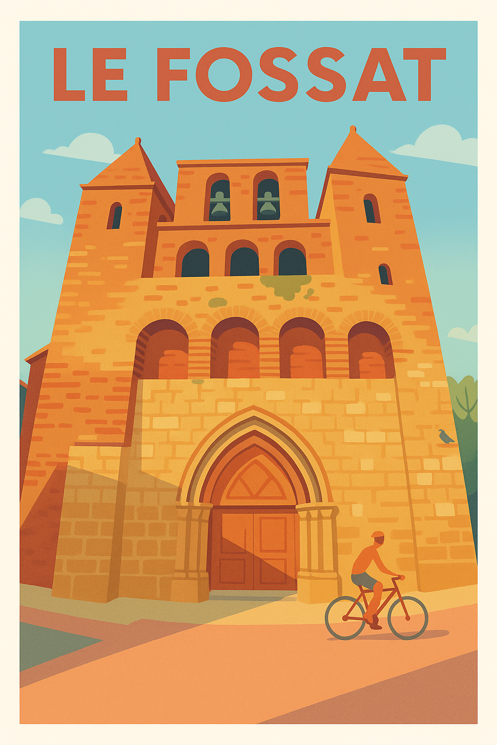 Affiche de Le Fossat - L'élégance médiévale à vélo