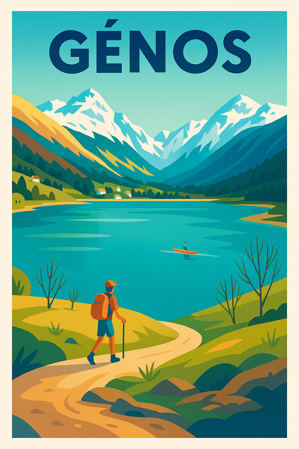 Affiche de Génos - Invitation à l'aventure montagnarde