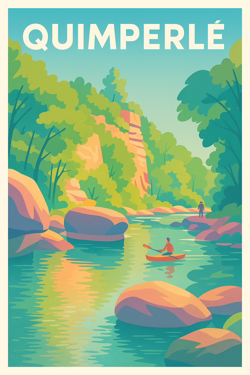 Affiche de Quimperlé - Évasion douce au fil de l'eau