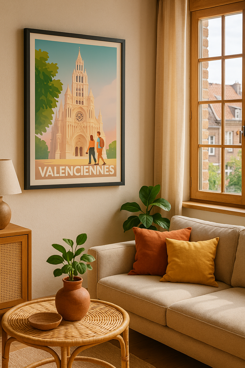 Affiche Valenciennes — Émerveillement gothique au cœur de la ville · poster d'art de Valenciennes