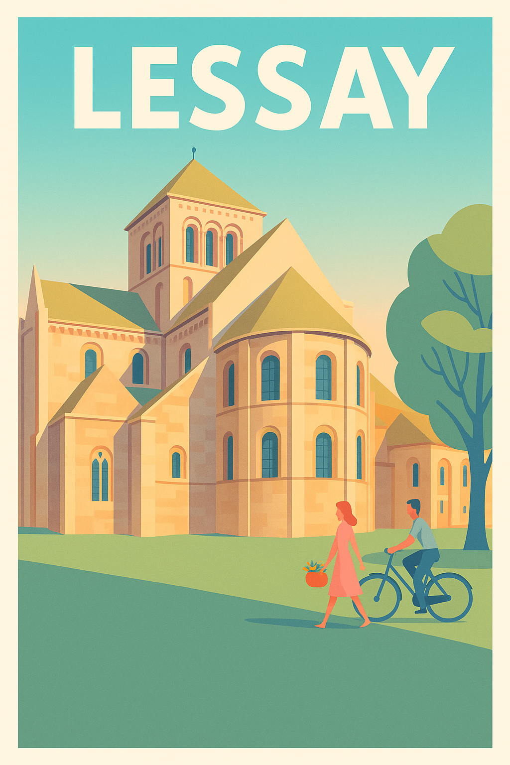 Affiche de Lessay - Charme et sérénité normande