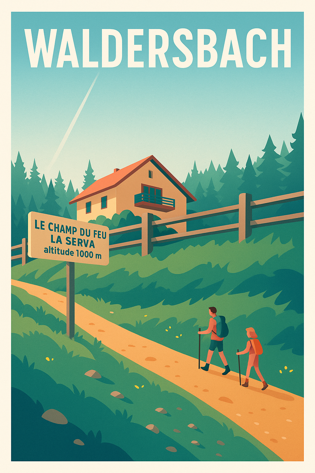 Affiche Waldersbach — Escapade nature au Champ du Feu · poster d'art de Waldersbach