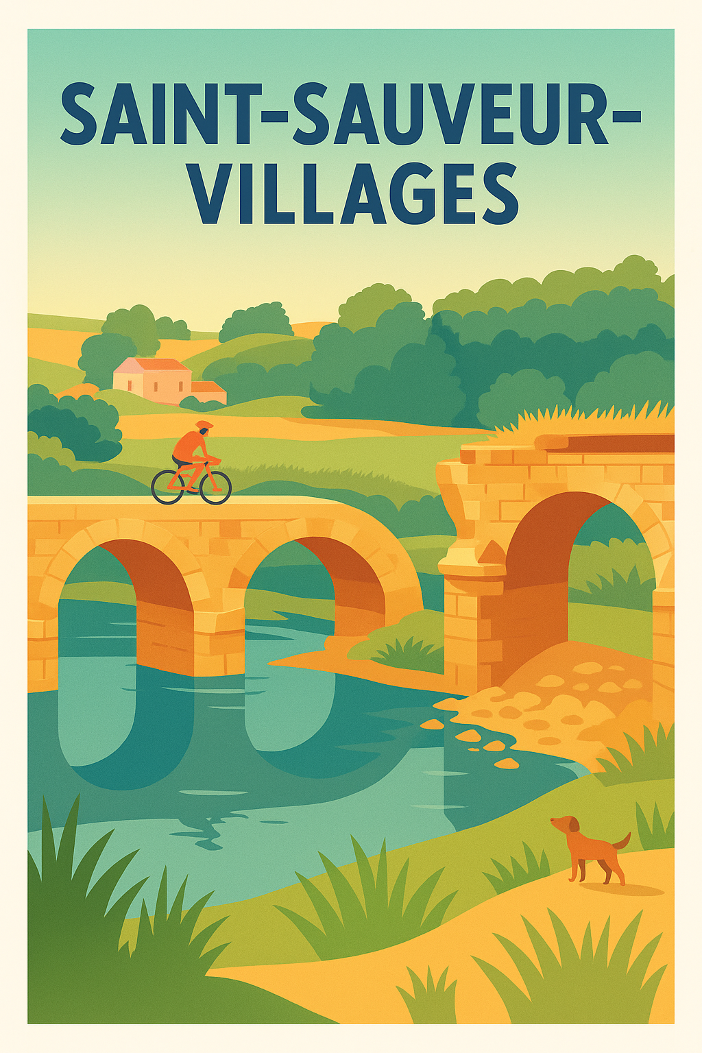 Affiche de Saint-Sauveur-Villages - Invitation à la nature et à la détente