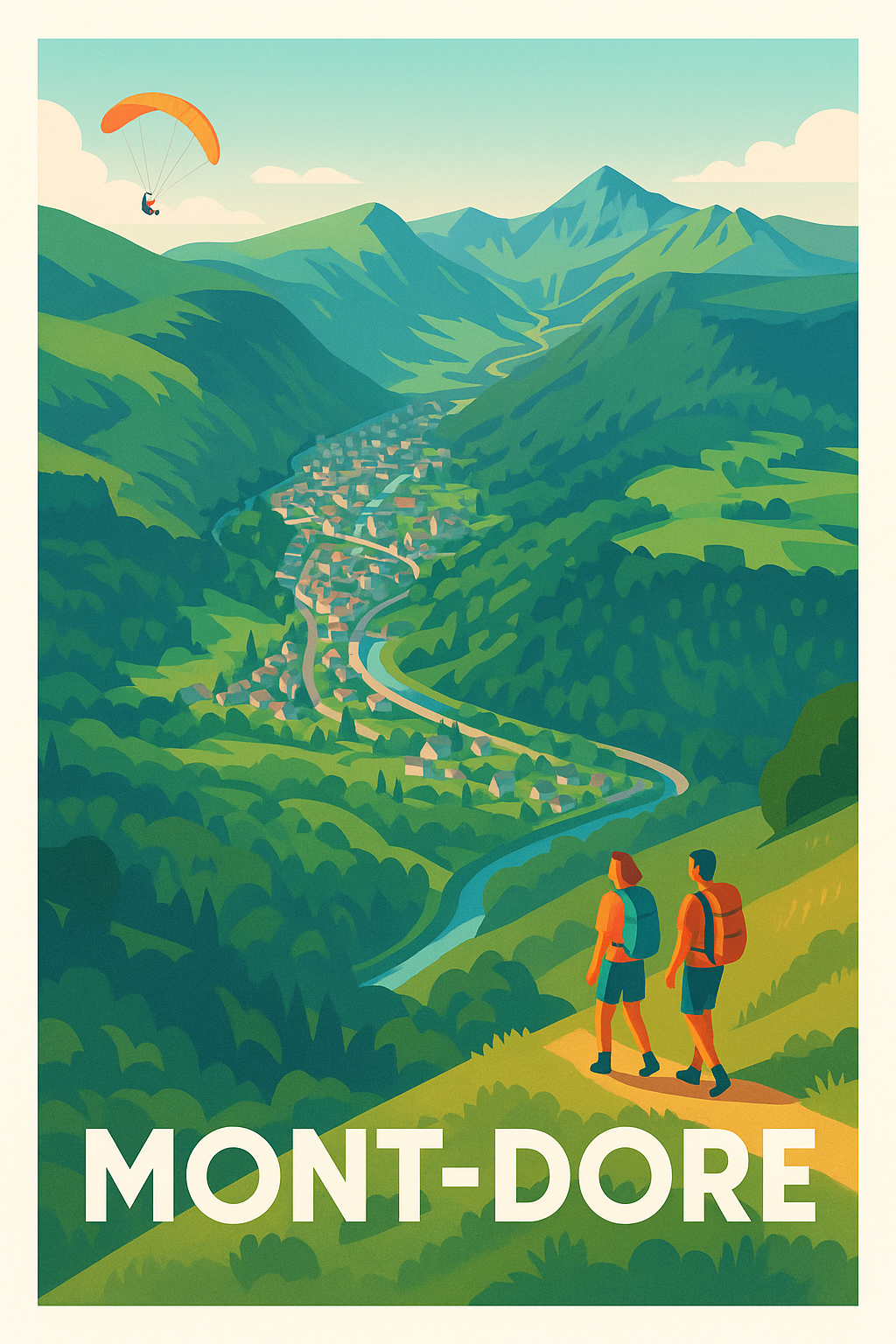 Affiche Mont-Dore — Explorez les horizons naturels · poster d'art de Mont-Dore