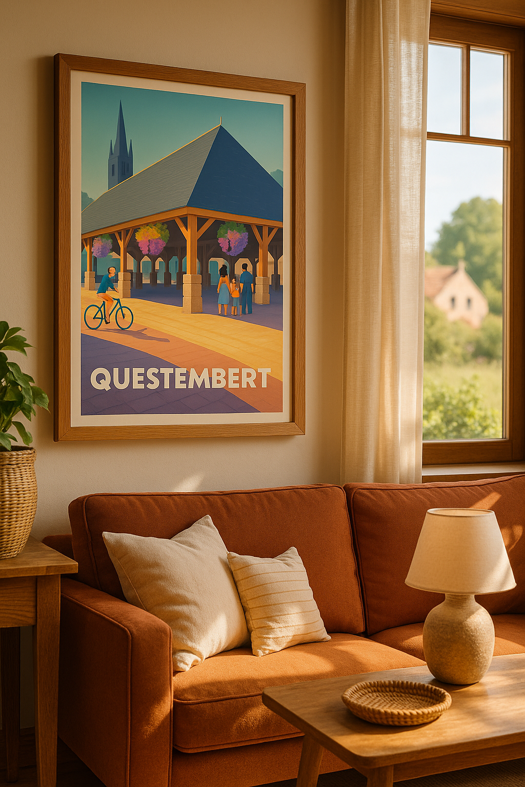 Affiche Questembert — Charme et convivialité au cœur de la ville · poster d'art de Questembert