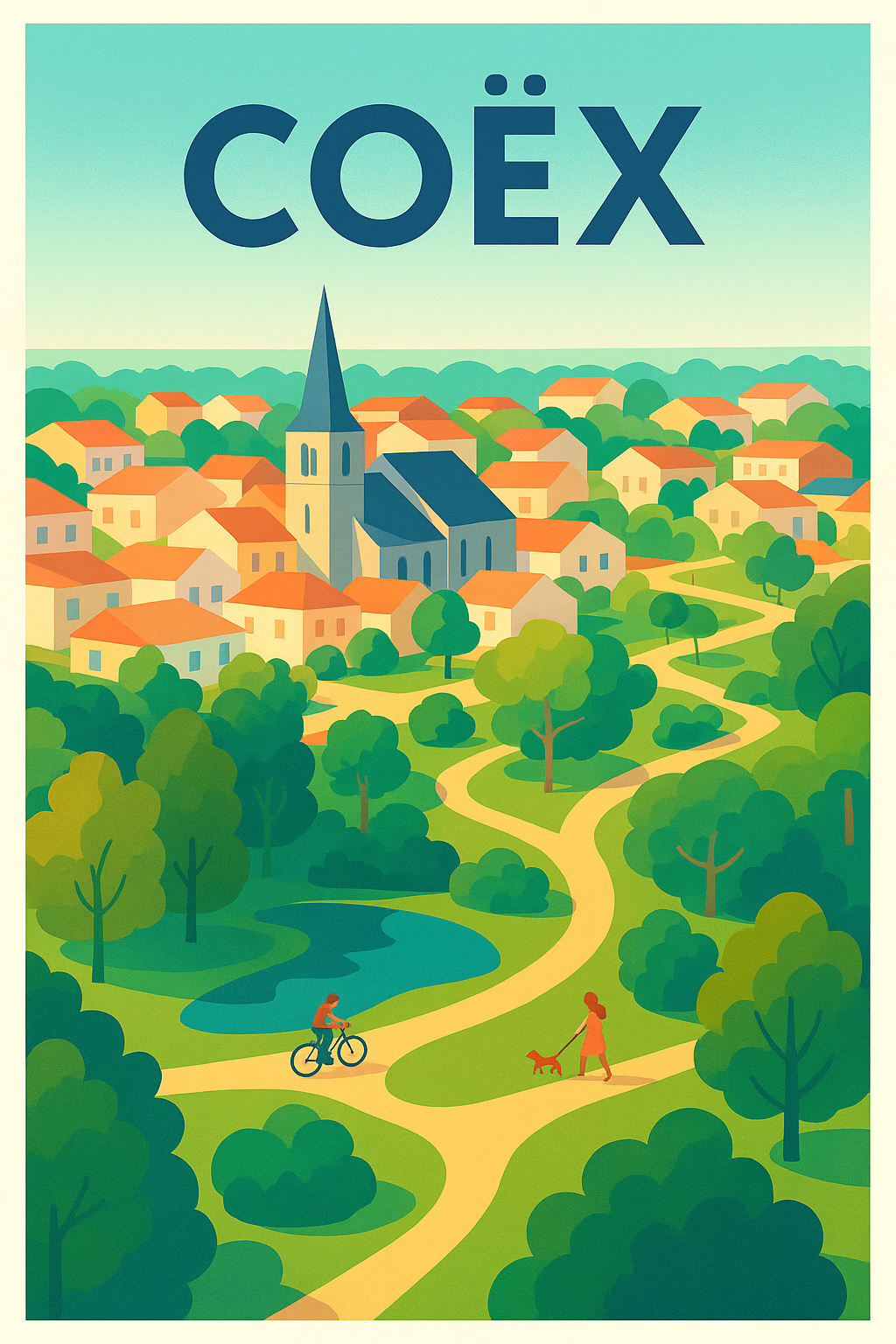 Affiche de Coëx - Village paisible au cœur de la nature