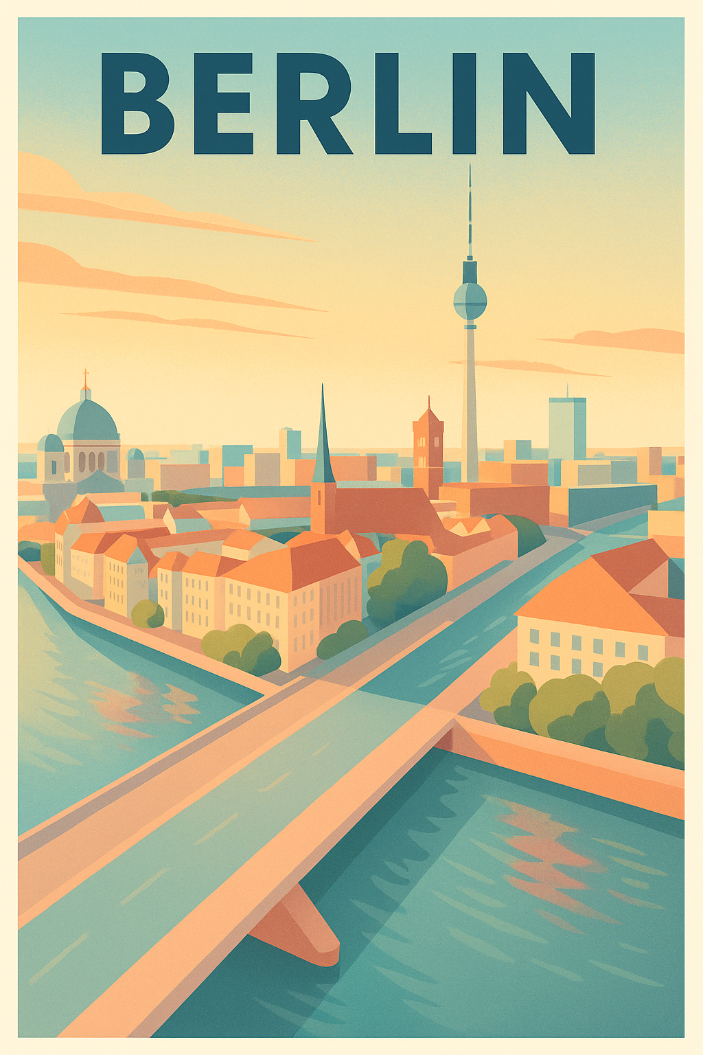 Affiche de Berlin - Horizon en douceur sur la capitale allemande