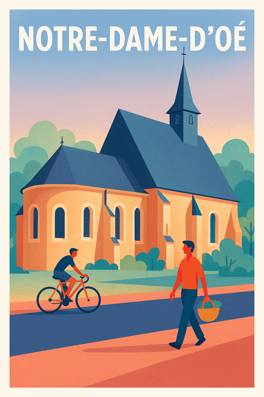 Affiche de Notre-Dame-d'Oé - Charme et Sérénité au Cœur du Village