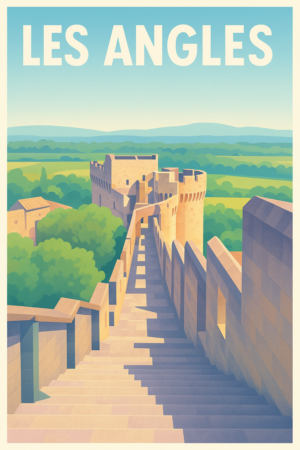 Affiche de Les Angles - Une balade au sommet des remparts historiques