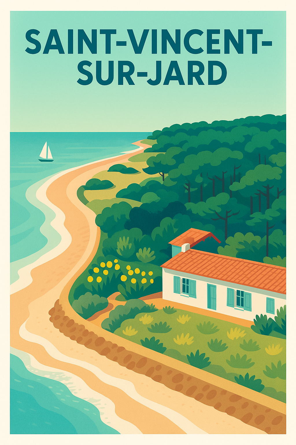 Affiche de Saint-Vincent-sur-Jard - Évasion côtière et nature préservée