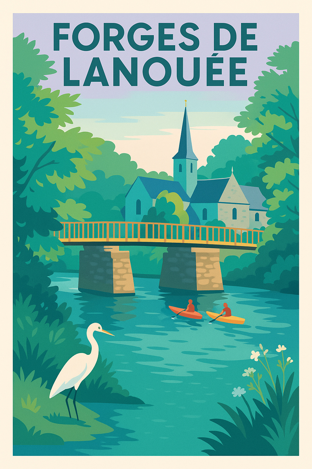 Affiche de Forges de Lanouée - Havre de paix entre nature et patrimoine
