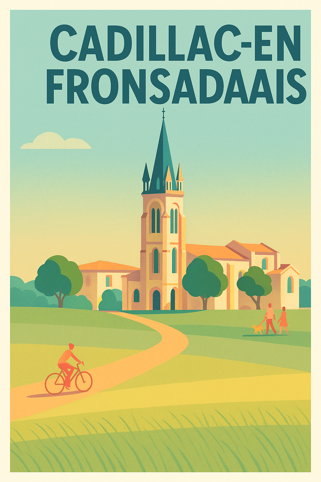 Affiche de Cadillac-en-Fronsadais - Charme et Sérénité en Bord de Dordogne