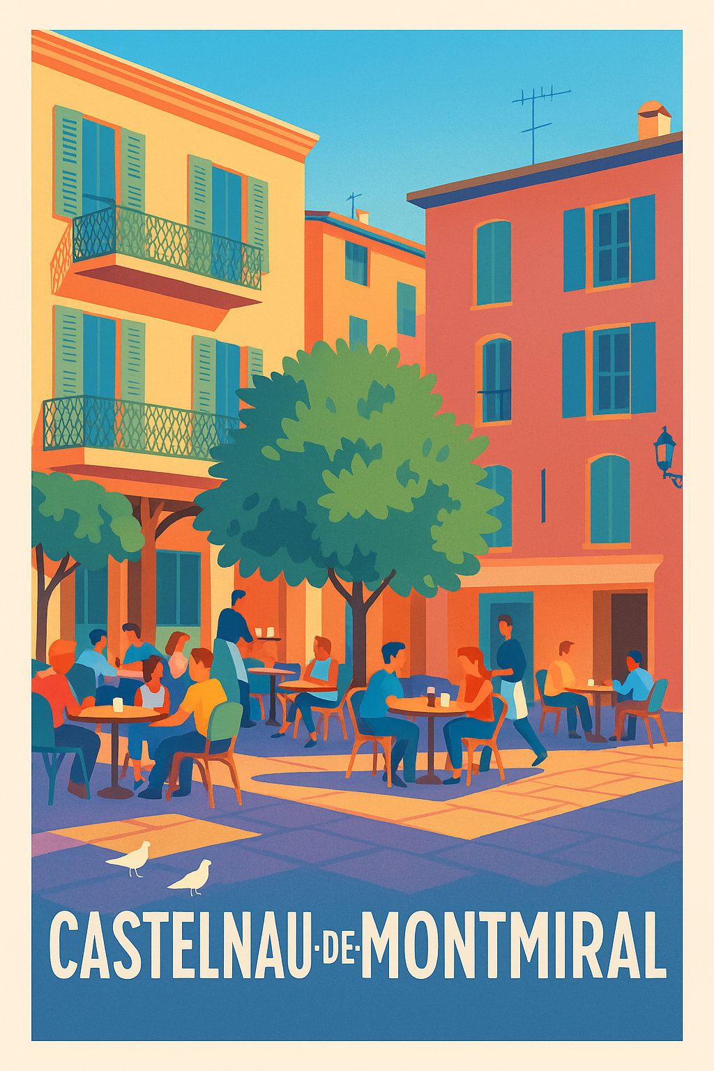 Affiche de Castelnau-de-Montmiral - Ambiance conviviale au cœur du village