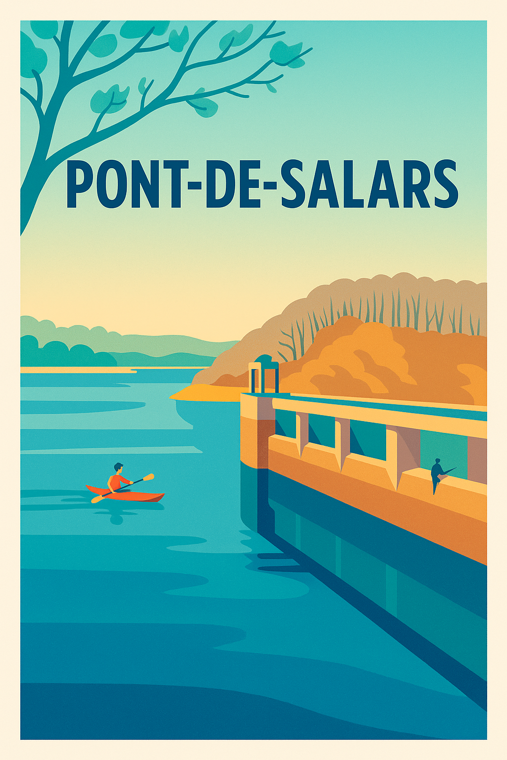 Affiche de Pont-de-Salars - Évasion au fil de l'eau