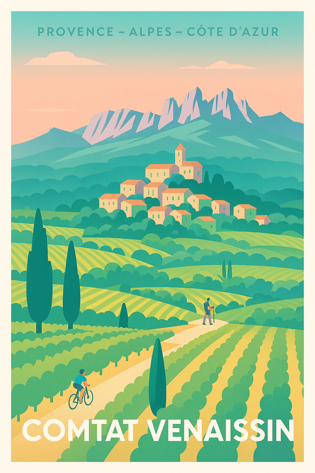 Affiche de Comtat Venaissin - Évasion en terres provençales