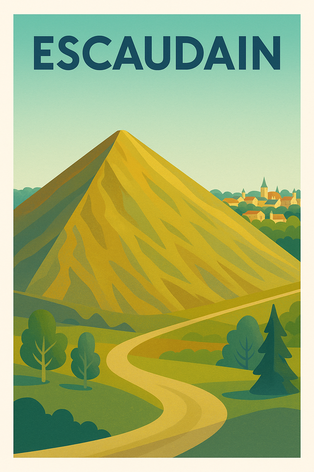 Affiche de Escaudain - La nature et ses collines emblématiques