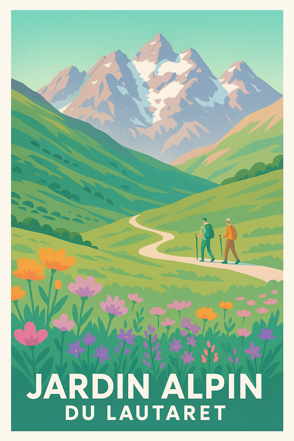 Affiche Lautaret — Évasion et flore du Jardin Alpin · poster d'art de Lautaret