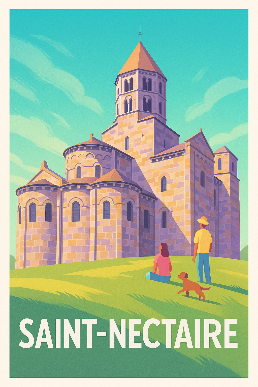 Affiche Saint-Nectaire — Harmonie et Sérénité au Cœur de l'Auvergne · poster d'art de Saint-Nectaire