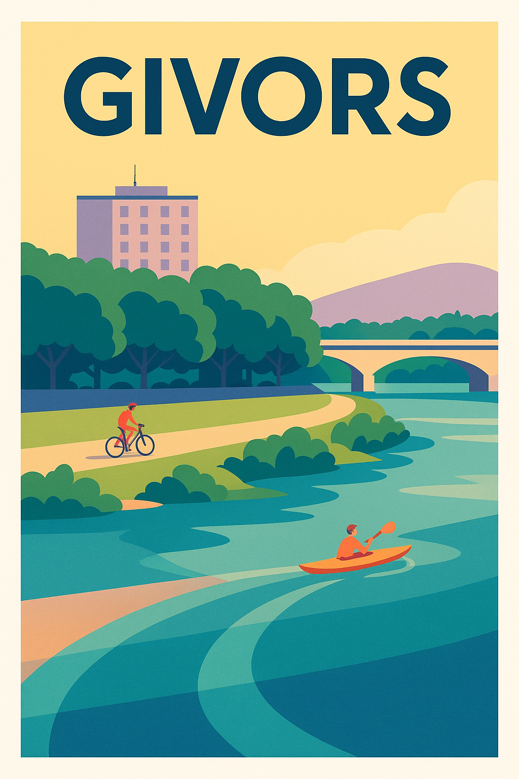 Affiche de Givors - Escapade nature au fil de l'eau