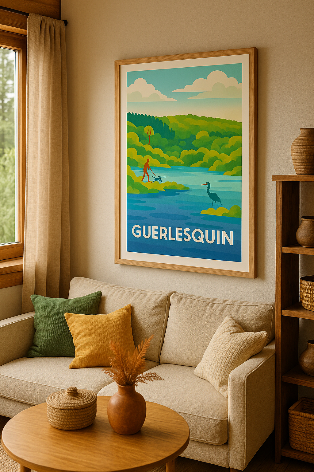 Affiche Guerlesquin — Promenade au cœur de la nature bretonne · poster d'art de Guerlesquin