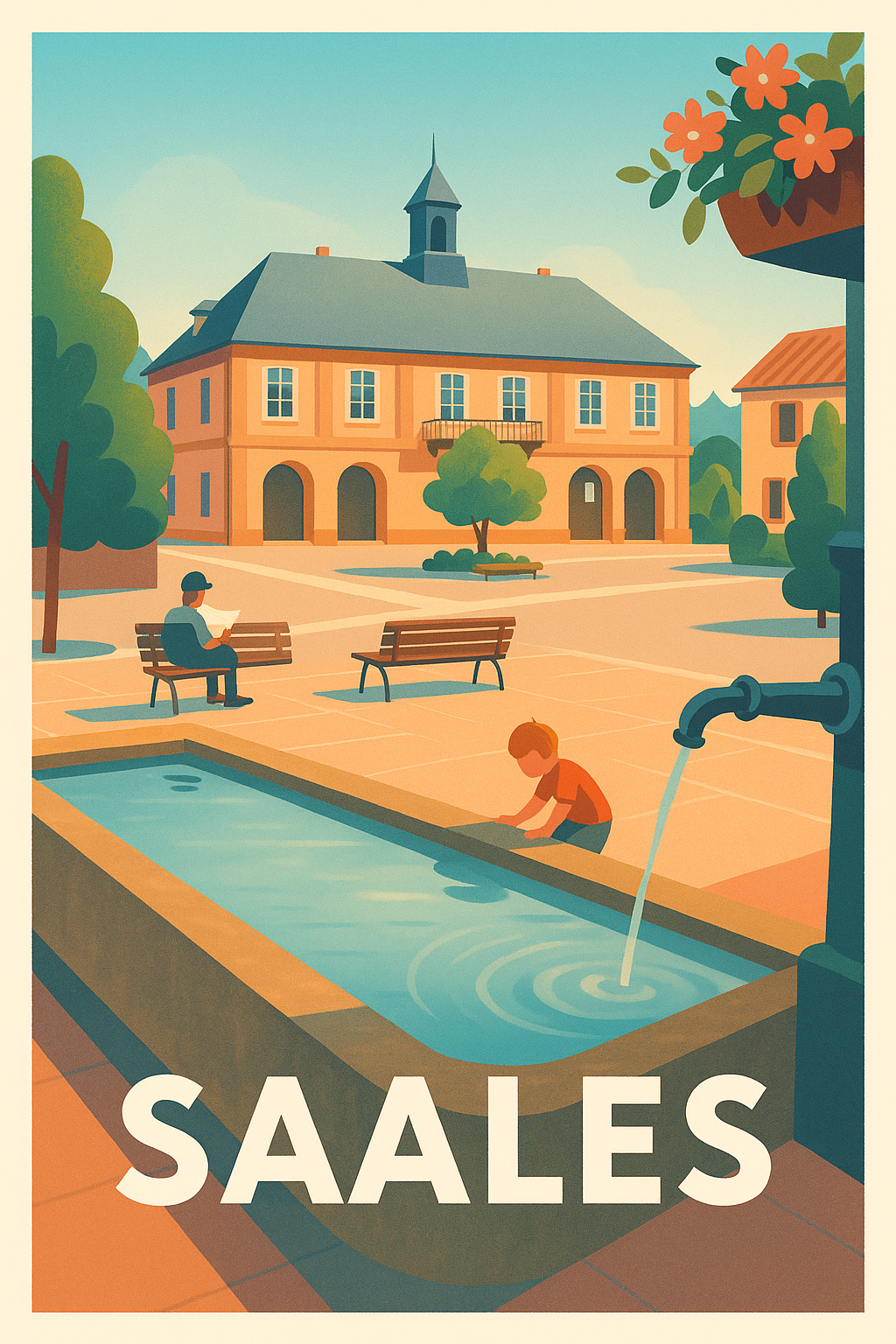 Affiche Saales — Charme et sérénité en Alsace · poster d'art de Saales