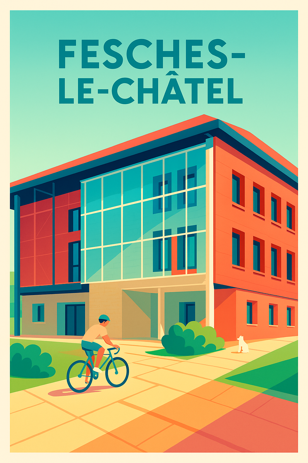 Affiche de Fesches-le-Châtel - Modernité et sérénité en un poster