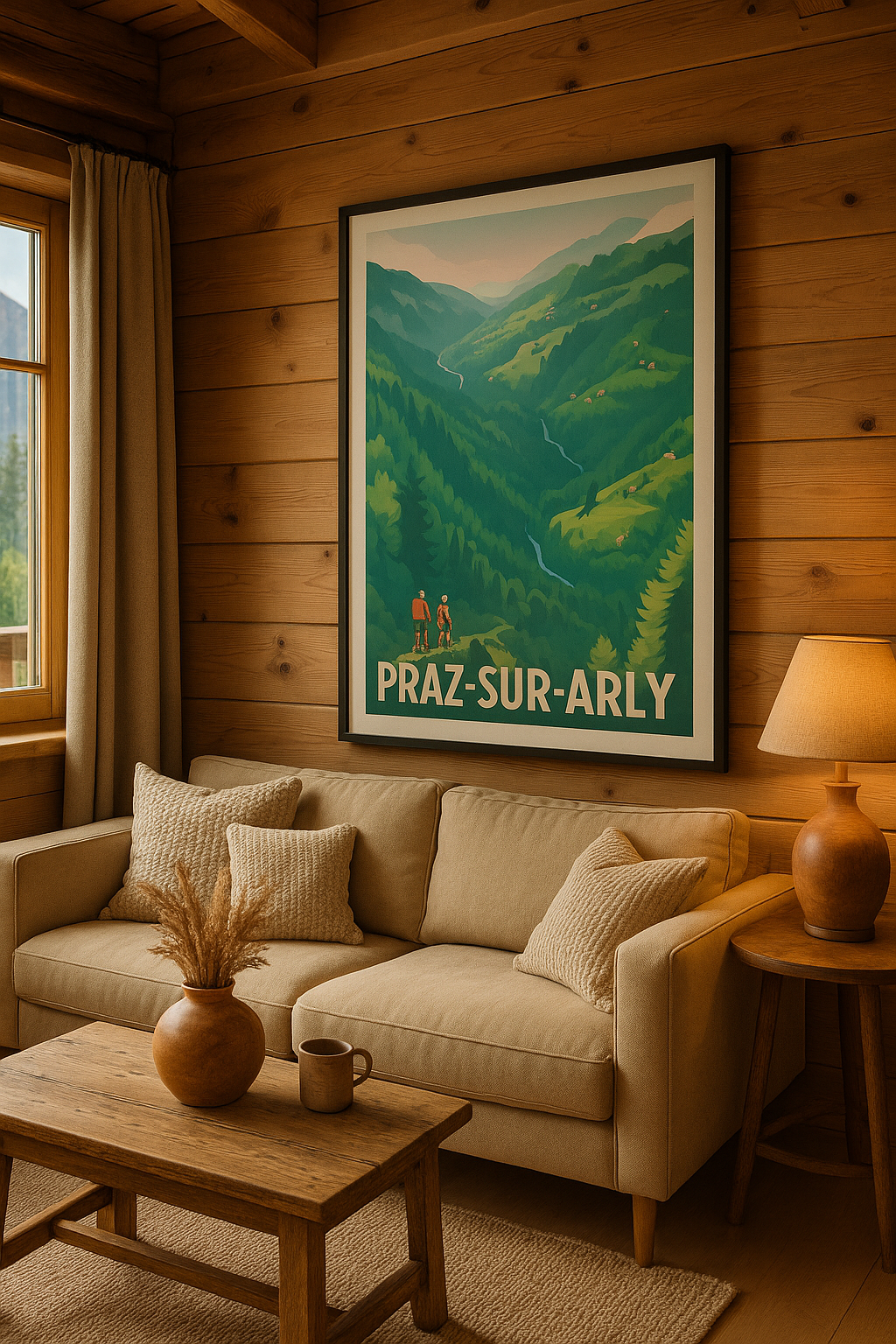 Affiche Praz-sur-Arly — Évasion et nature à l'état pur · poster d'art de Praz-sur-Arly