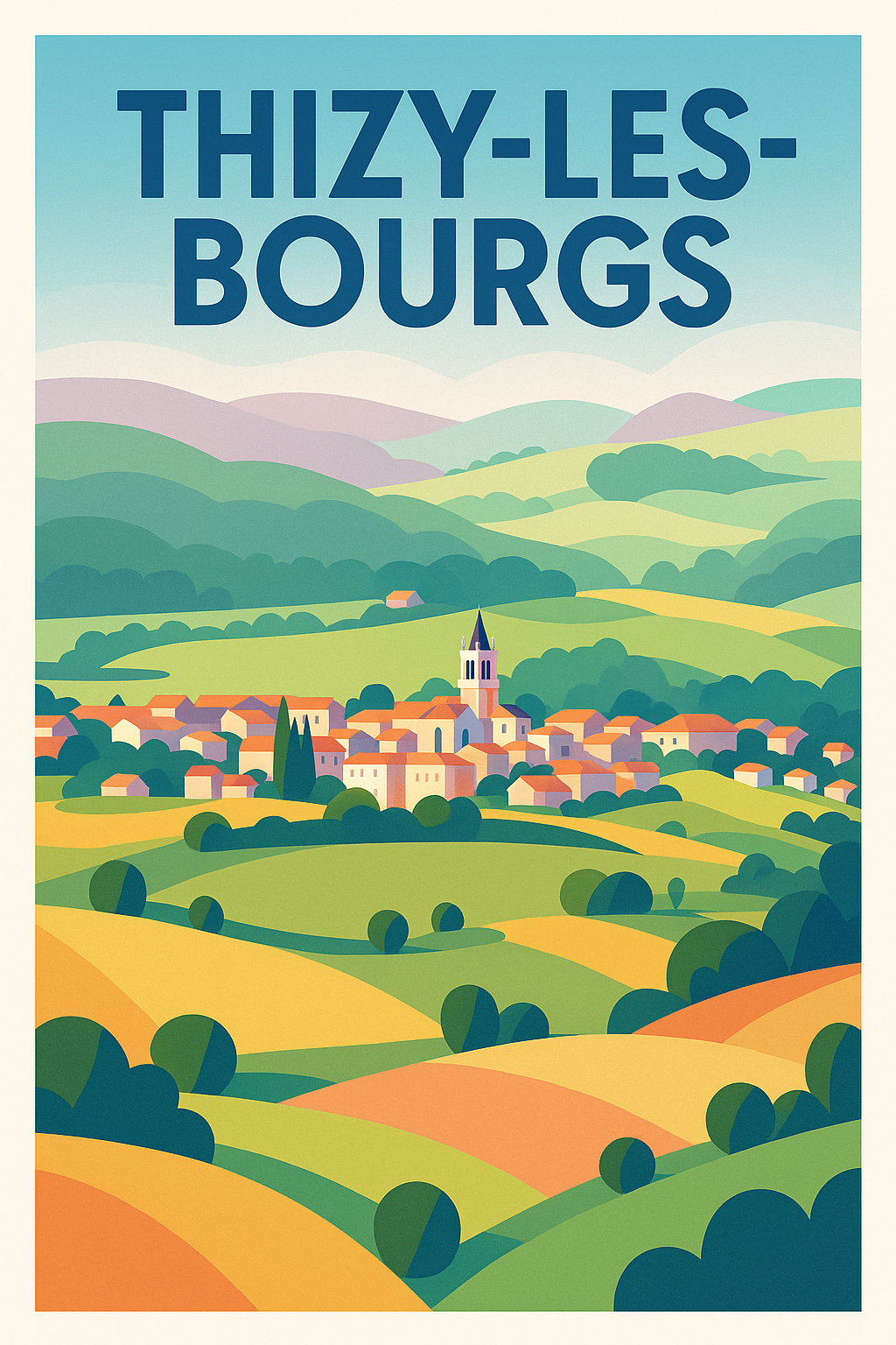 Affiche de Thizy-les-Bourgs - Verdure et douceur de la campagne