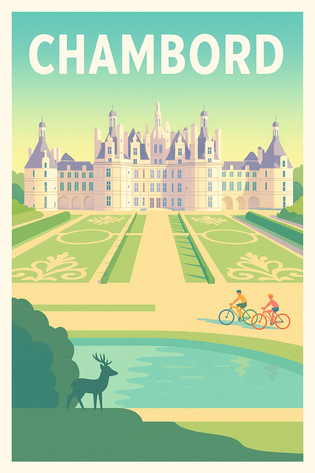 Affiche Chambord — La majesté de la Renaissance à portée de regard · poster d'art de Chambord