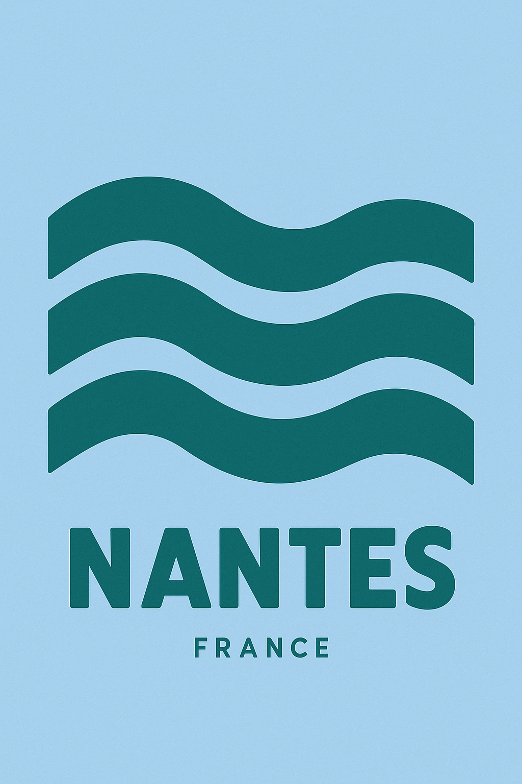 Affiche Nantes — Élégance flottante et modernité graphique · poster d'art de Nantes