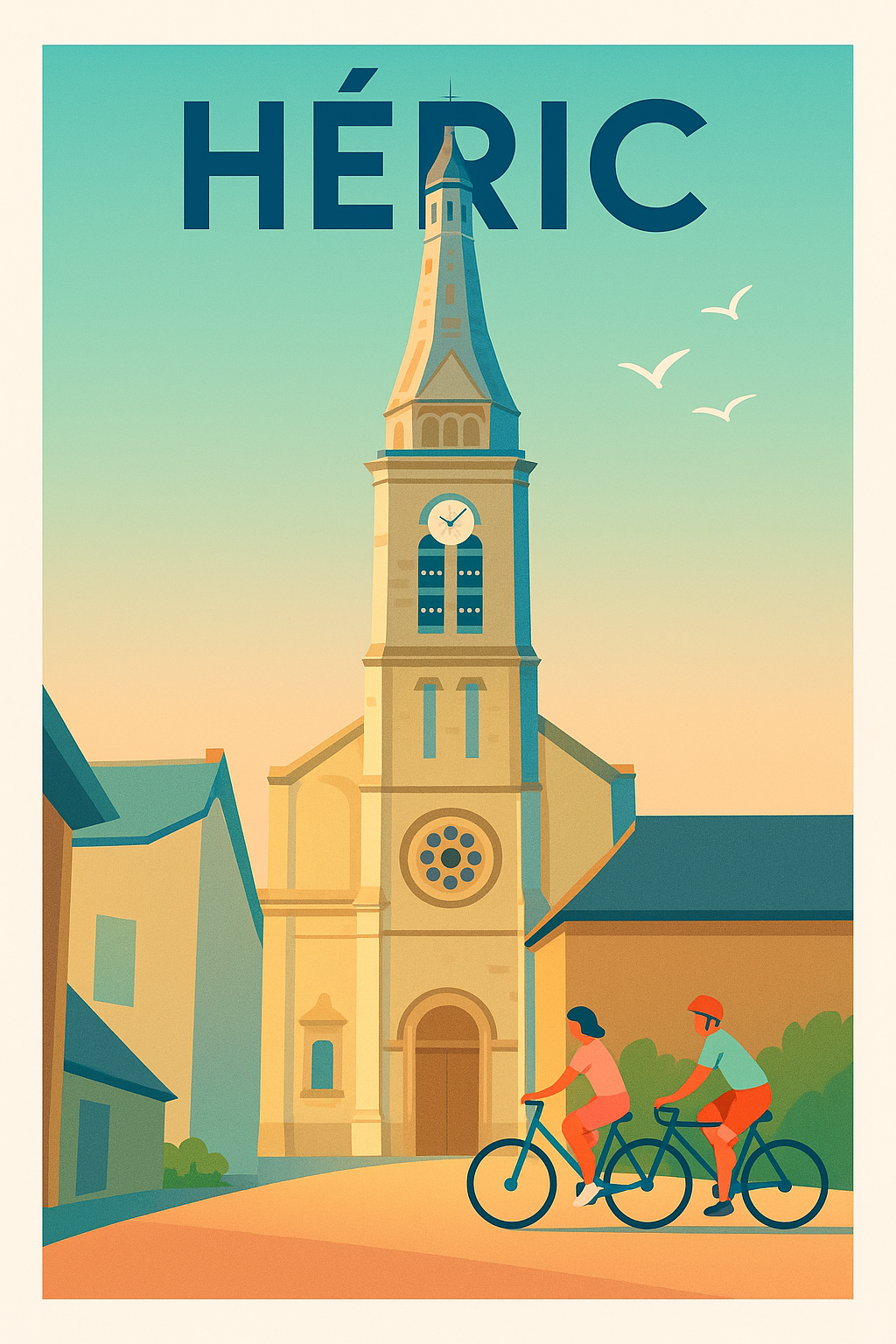 Affiche de Héric - L'élégance intemporelle au cœur du village