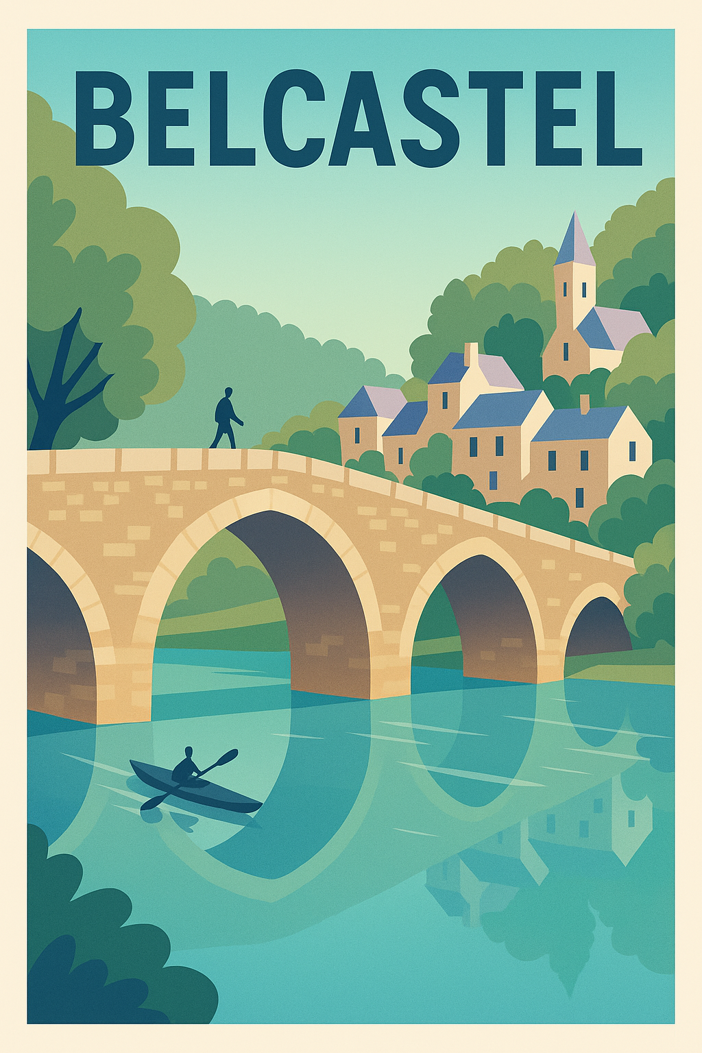 Affiche de Belcastel - Charme et sérénité au fil de l'eau