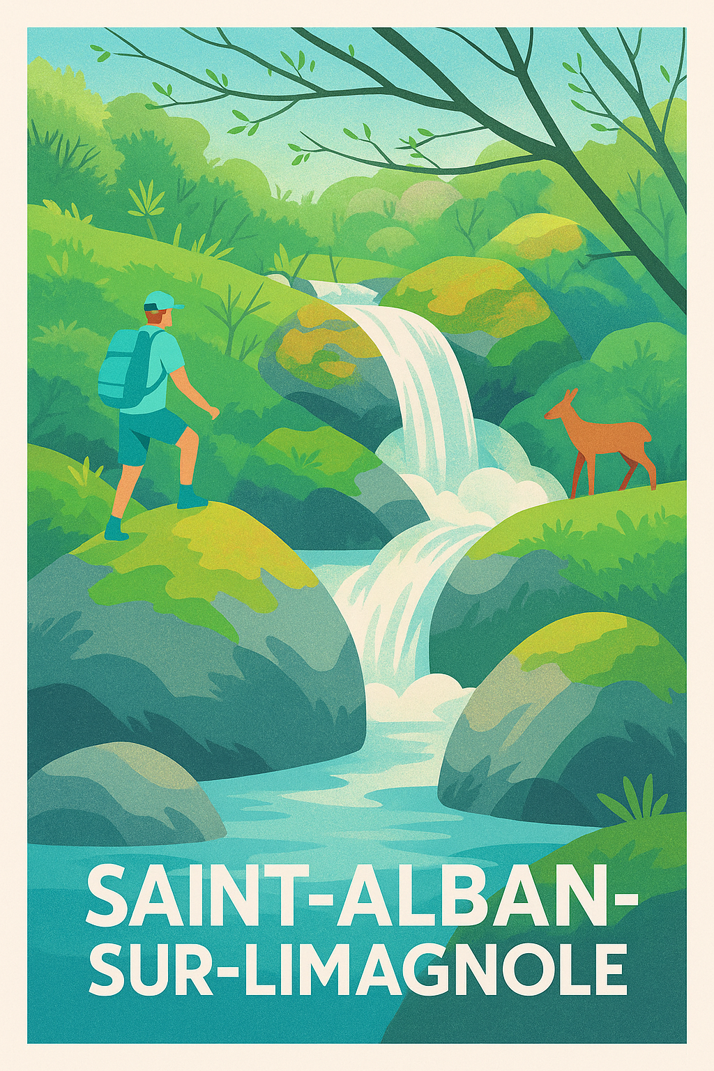 Affiche de Saint-Alban-sur-Limagnole - Évasion Nature & Cascade