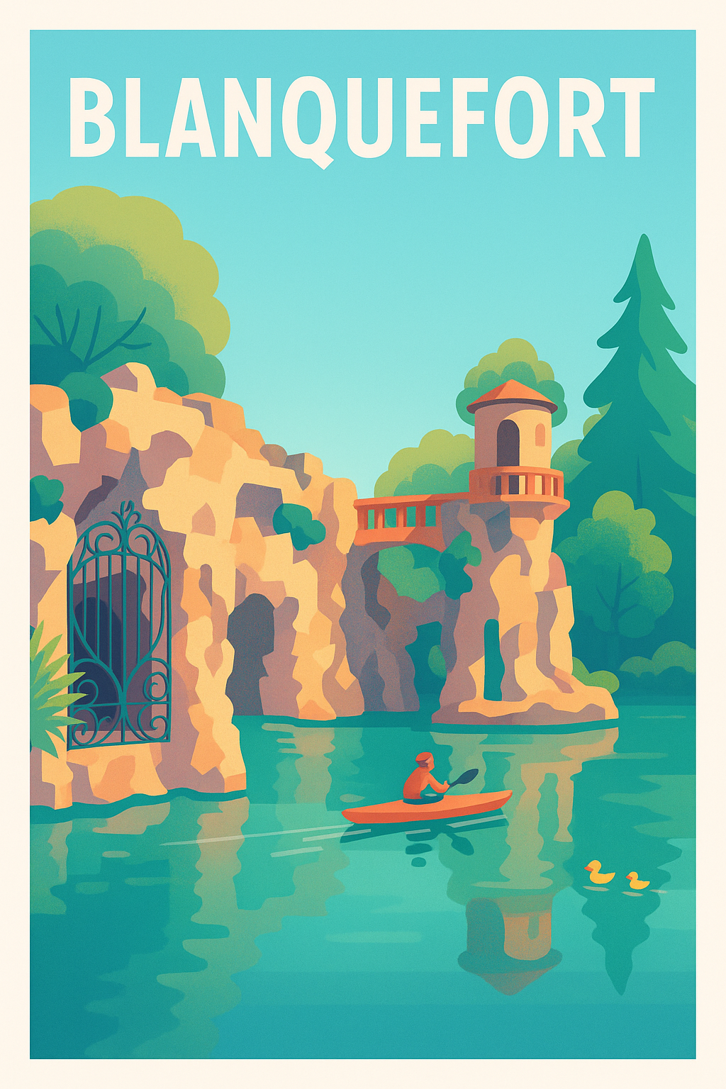 Affiche de Blanquefort - Évasion et sérénité au fil de l'eau