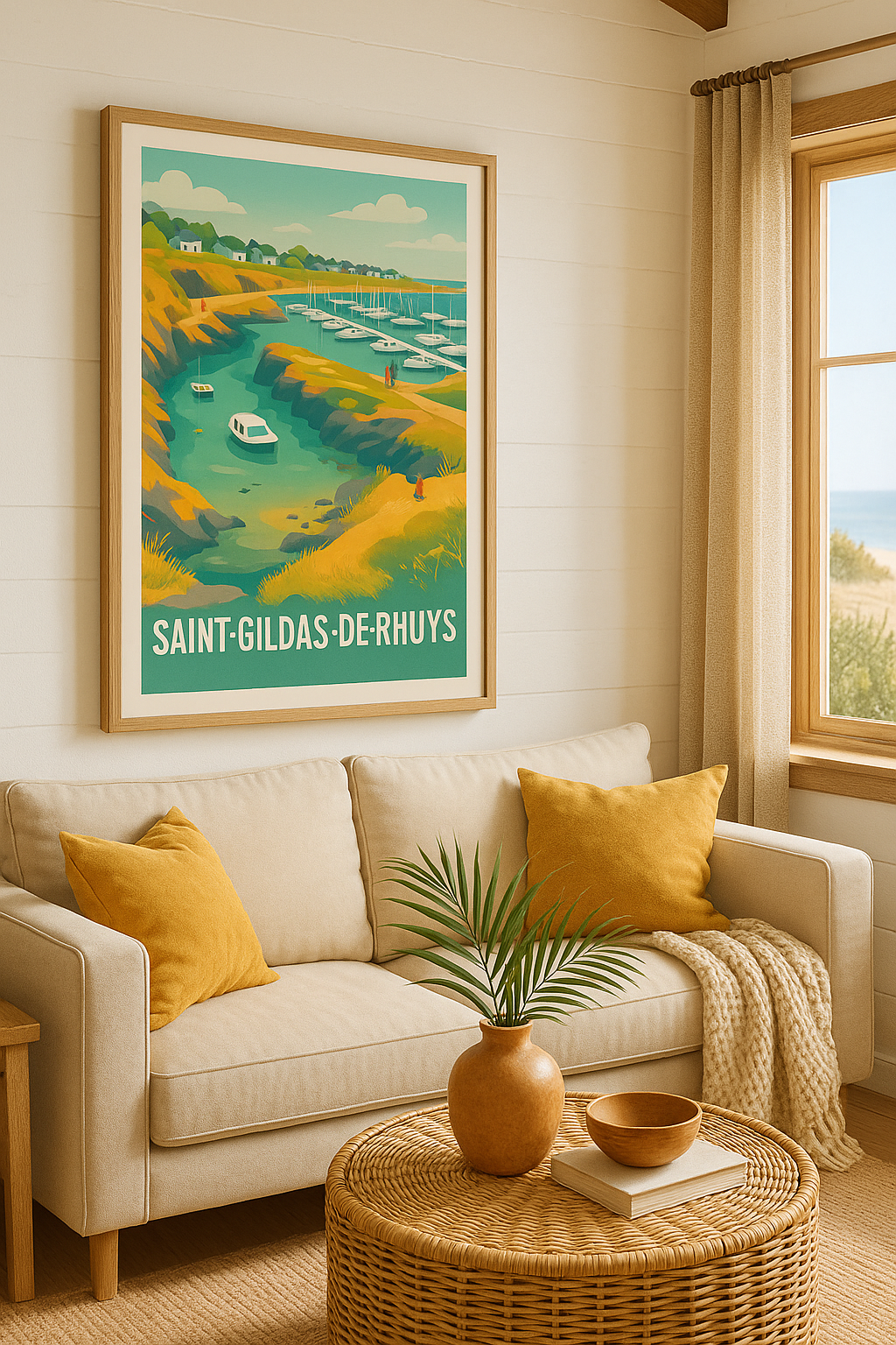 Mise en situation Affiche de Saint-Gildas-de-Rhuys - Havre de paix breton