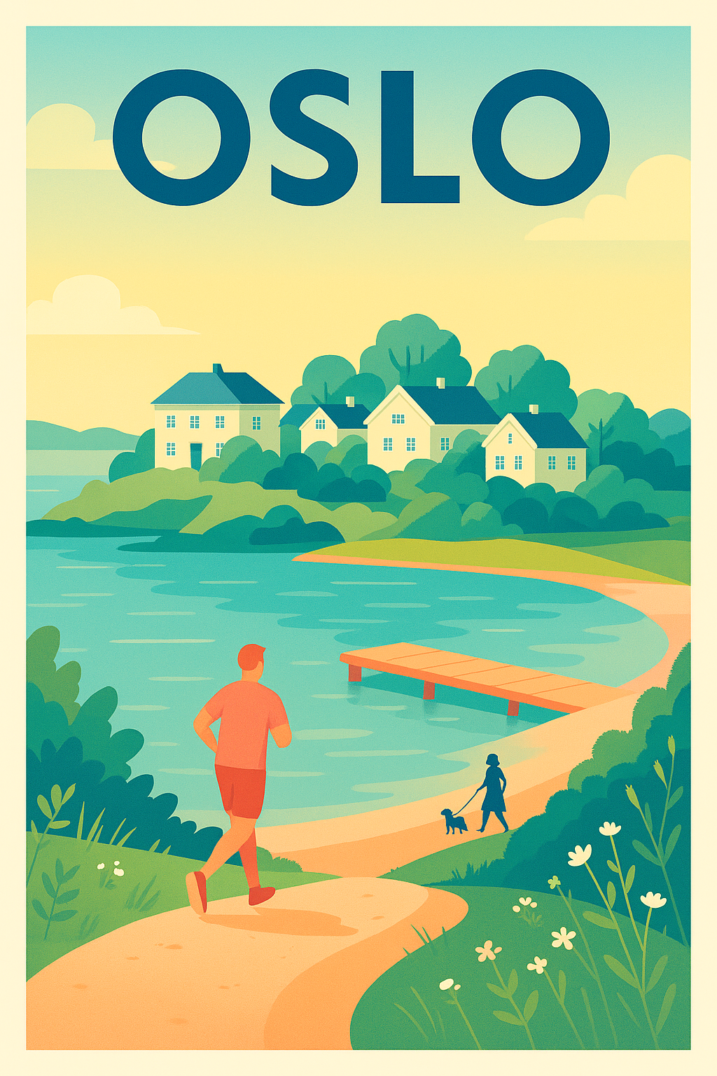 Affiche de Oslo - Évasion et nature en bord de fjord