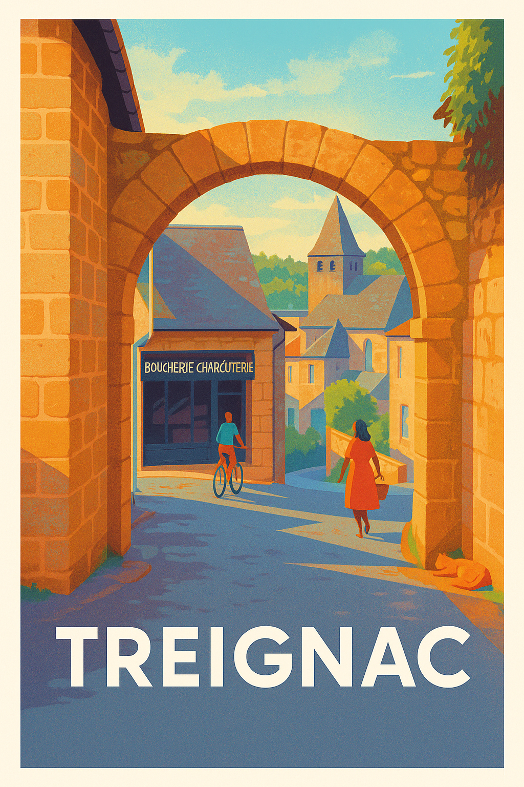 Affiche de Treignac - Charme d'un village au patrimoine authentique