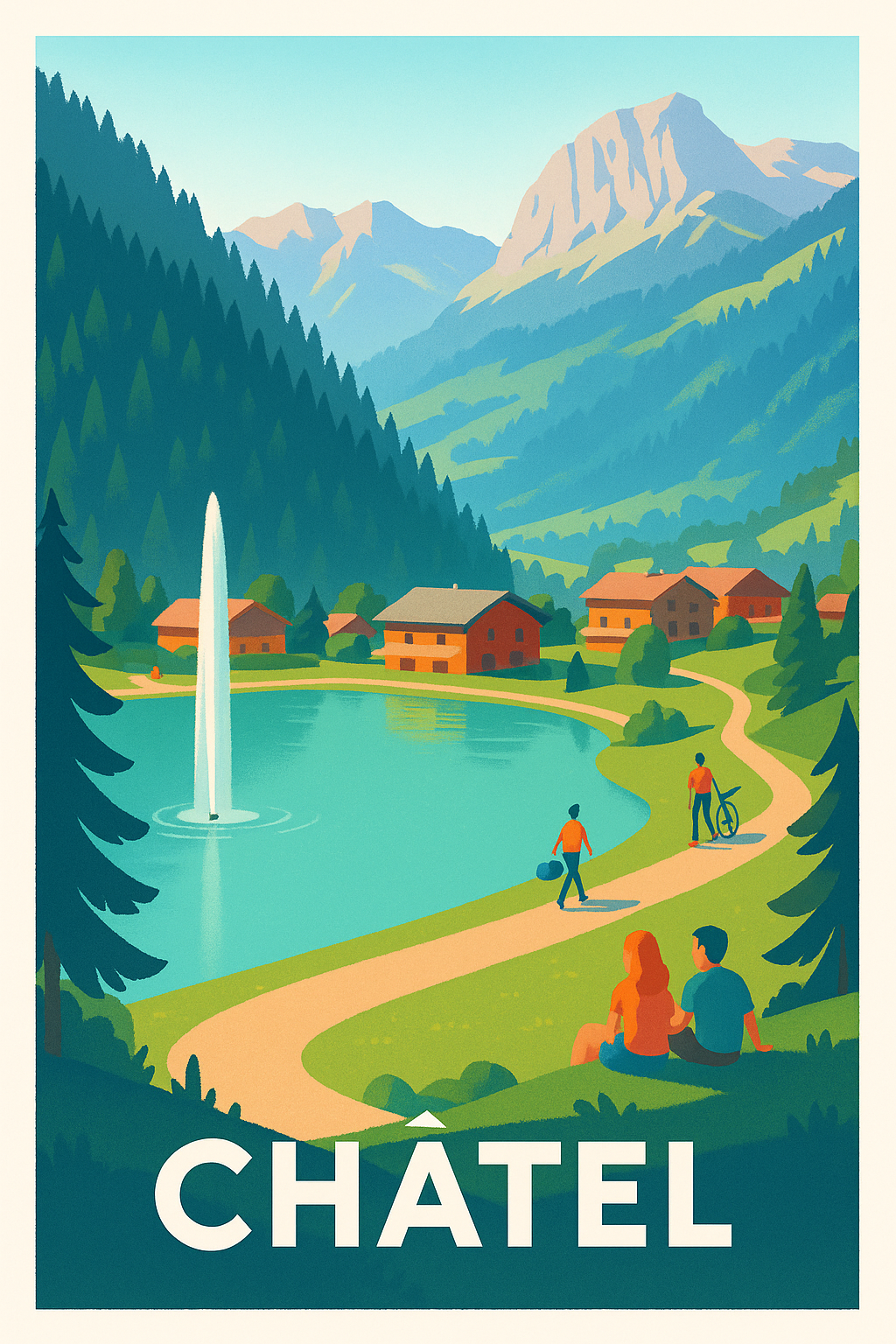 Affiche de Châtel - Évasion alpine et charme authentique