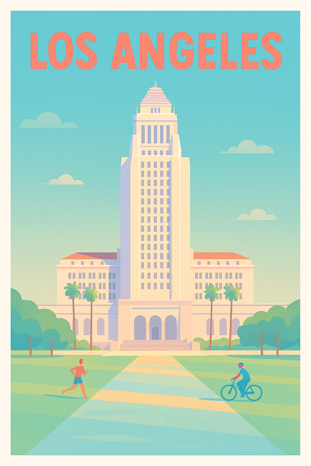Affiche Los Angeles — L'élégance architecturale au soleil californien · poster d'art de Los Angeles
