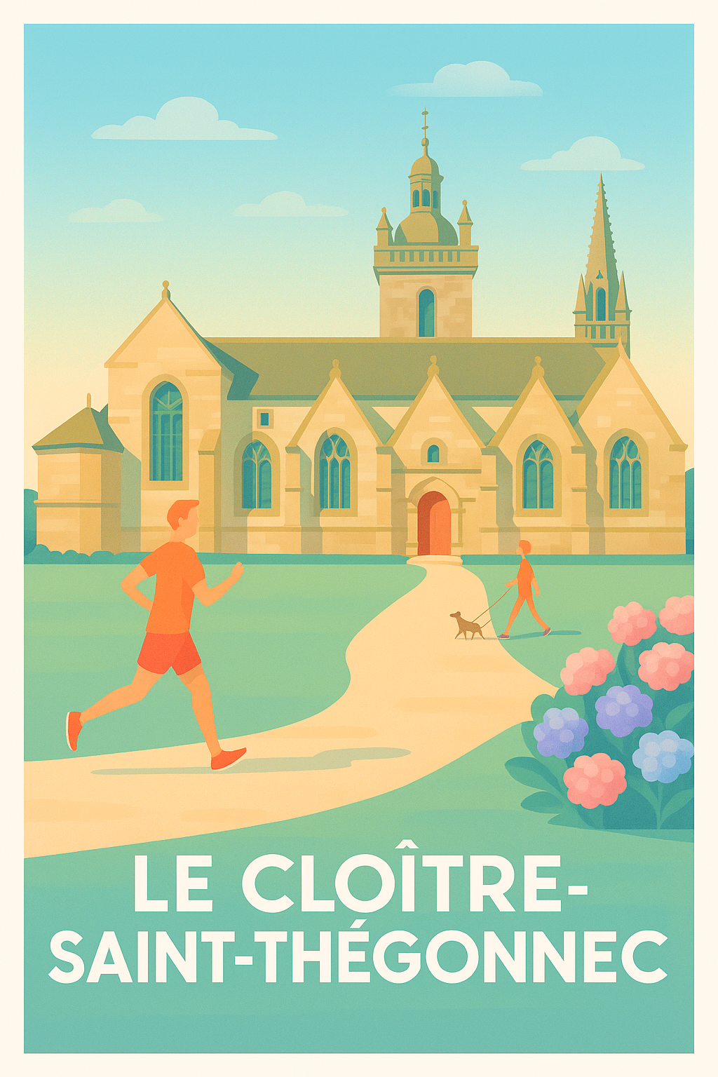 Affiche Le Cloître-Saint-Thégonnec — Charme et Sérénité Bretonne · poster d'art de Le Cloître-Saint-Thégonnec
